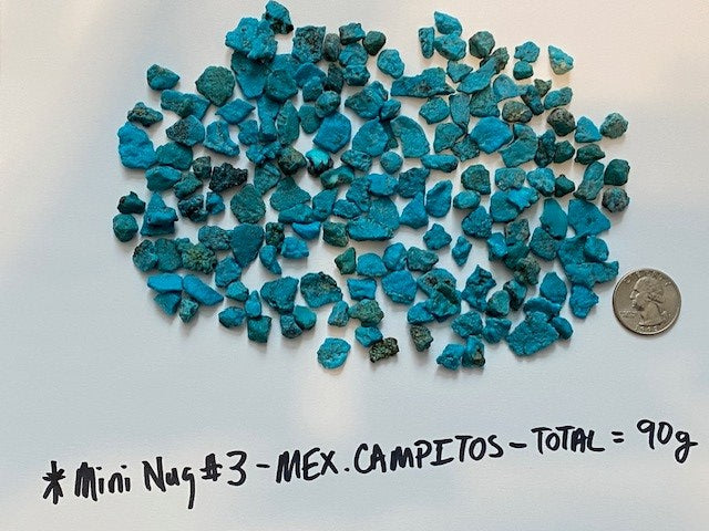 Campitos Turquoise Rough Stabilized — 90g MINI NUG Lot #3